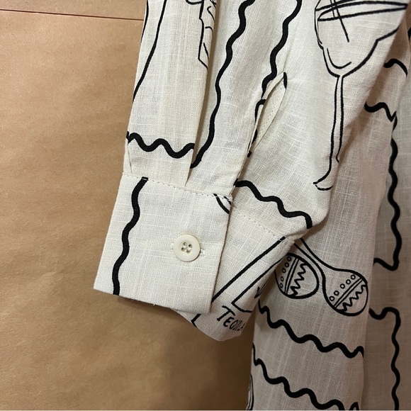 Billy J | NWT Piper Shirt Dress Chili Cactus Button Down Cocktail Print Size XS - Picture 10 of 11